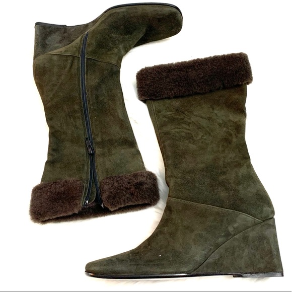 olive colored boots